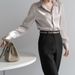 2025 Spring/Summer New Simple Sylish Commuing Professional For Women, Smooh And High End Urban Syle Long Sleeve_ecoleips.com