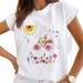Women's New European And American Style Casual Trendy Printed Short Sleeve Top For Girls_ecoleips.com