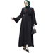 Muslim Dress Women Elegant Middle Eastern Beaded Maxi Dress With Rhinestones – Dubai Turkish Style Long Sleeve Round Neck Gown For Women_ecoleips.com