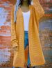 Women's Long Cardigan Sweater - Soft Knit Open Front Coat, Loose Fit V-Neck, Pure Color Stitching, Casual & Elegant_ecoleips.com