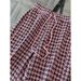 Retro-Chic Women's Casual Tracksuit Set Oversized Blazer & Wide-Leg Pants With Houndstooth Print – Comfortable Cotton Blend For Streetwear & Workwear_ecoleips.com
