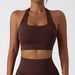 Women's Backless Halter Neck Sports Bra Quick Drying Fitness Push Up Yoga Vest Breathable Lightweight Running Bra 6116_ecoleips.com