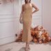 Spaghetti Strap Allover Rhinestone Mermaid Midi Dress, Sparkly Bodycon Formal Evening Gown For Cocktail & Wedding Guest_ecoleips.com