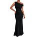 2026 European And American Cross-border Women's Clothing Fishtail Dress, Bestseller, Off-shoulder Neckline, Waist_ecoleips.com