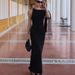 Women's Sexy Solid Color Halter Backless Lace Up Bodycon Maxi Dress – Summer Club Gown 2026_ecoleips.com