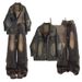 Women's Clothing Spring And Autumn Women's Clothing Set New Maillard Style Denim Jacket Suspenders With Retro Jeans Three Piece Suit_ecoleips.com