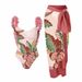 Women's Clothing Retro One-piece Swimsuit Backless Flower Skirt Swimsuit Chiffon Skirt_ecoleips.com