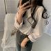 Korean Style Women's Long Sleeve T-Shirt Spring Autumn Solid Color Loose Fit Versatile Student Clothing Top for Ladies_ecoleips.com