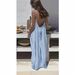 Plus Size Women's Summer Casual Camisole Backless Loose Beach Dress Relaxed Everyday Wear Comfortable Feshion_ecoleips.com