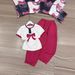 Women's Striped Two Piece Set Casual Fashion Wide Leg Pants With Embroidered Bow Slimming Effect Loose Fit Pant Set For Spring/Autumn_ecoleips.com