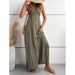 In Stock 2025 European And American Spring Summer New Women's Fashion Strap Printed Beach Slit Dress High Waist Slimming_ecoleips.com
