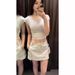 American Style Girl Slim Fit Sleeve Round Neck T-Shirt For Women 2024 Summer New Pure Desire Sweet Spicy Regular_ecoleips.com