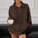 Trendy Zip-Up Corduroy Hoodie – Bold Leopard Print – Streetwear Essential – Oversized Fit For Women – Soft & Stylish Pullover_ecoleips.com