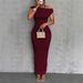 2025 Independent Station New Cross-Border Cute Fashion Water Ripple Asymmetrical Dress In Stock_ecoleips.com