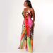Women's Clothing Printed Halter Neck Strap Backless Slim Fit Jumpsuit_ecoleips.com