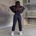 Women's Embroidered Slim Sports Sweatshirt Set Versatile Casual Fashion Two Piece Outfit European American Style_ecoleips.com