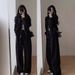 Women's Autumn Winter Casual Sweatshirt Sportswear Slimming Fashion Wide Leg Pants Hooded Two Piece Suit Reducing Age_ecoleips.com