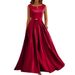 Women's Clothing Satin Large Skirt Evening Dress_ecoleips.com