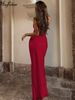 Hugcitar Elegant Strapless Ruched Solid Zipper Sexy Bodycon Maxi Prom Dress 2025 Summer Women Clothes Birthday Party Festival_ecoleips.com