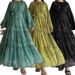 Ladies New Muslim Chiffon Belt Robe Fashion Elegant Dress_ecoleips.com