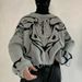 Women's Autumn Winter Y2K Textured Dark Gothic Style Loose Trendy Round Neck Sweater Jacquard_ecoleips.com