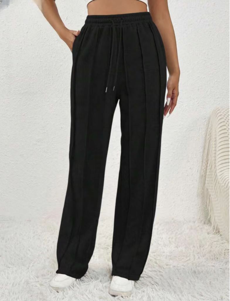 Women's Clothing High Waist Loose Wide Leg Pants For Women Casual Comfortable Sports Straight Trousers Style Autumn_ecoleips.com