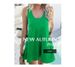 Women's Casual Vacation Solid Color Patchwork Pocket Tank Dress_ecoleips.com