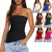 Aria Basics Aria Basics 2025 New European And American Summer Women's Fashion Sexy Hot Girl Outing Ruched Asymmetrical Tube Top_ecoleips.com
