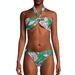 Women's Clothing Swimsuit Lace Up Print Sexy Bikini Halter Neck Split Swimsuit Bikini_ecoleips.com