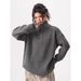 Aria Basics Aria Basics Cross-border Half-zip Versatile Women's European And American Style Loose-fitting Collared Knit Sweater, Solid Color_ecoleips.com
