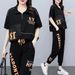 Summer Stylish Two Piece Suit plus Size Curvy Women's Loose Fit Slimming Casual Sporty Set New Style_ecoleips.com