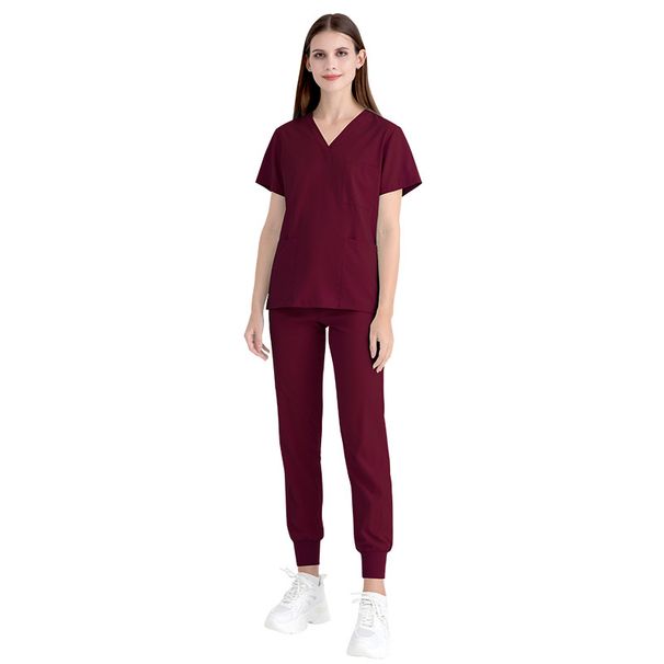 New Operating Room Short-sleeved Hand Washing Clothes Women's Tops Work Clothes Nurse Clothes Doctor Brush Clothes_ecoleips.com