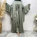 New Fashion Long Sleeve Set Muslim Satin Cardigan 1_ecoleips.com