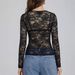 Women's Sexy Sheer Lace Long Sleeve V-Neck Pullover Blouse Top for Casual Wear_ecoleips.com