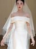 off the Shoulder Satin Wedding Dress 2026 Simple Elegance Understated Luxury Forest Inspired Slimming Train Gown Perfect for Going out Morning Robe Style Spring Style_ecoleips.com