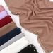 Women's Clothing Elegant Chiffon Scarf With Pearl Beading & Wavy Hem – Lightweight Middle Eastern Head Wrap, 70x175cm, Summer Sun Protection_ecoleips.com