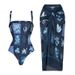 European And American New Ins Style Split Swimsuit Women's High Waist Bikini Umbrella Skirt Suit Women_ecoleips.com