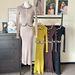 Elegant Knit Wrap Dress With Doll Collar - Stretchy High-Waisted Mermaid Hem Long Sleeve Dress For Women (Black, Mustard Yellow, Brown, Beige)_ecoleips.com