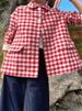 Women's Clothing Plaid Short Jacket Casual Fashion American Style Lightweight Outerwear 2026_ecoleips.com