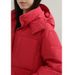 Premium White Goose Down Hooded Parka With Large Pockets – Warm Winter Coat For Women, Mid-Length Red Puffer Jacket, Loose Fit Cotton Shell_ecoleips.com