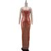 Women's Clothing Orange Feathers On Both Sides Of The Pearl Long Dress Evening Dress Temperament Name Slow Party Toast Dress_ecoleips.com