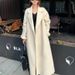 Long Loose Double-sided Woolen Coat With Lace-up Woolen Jacket_ecoleips.com