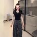 American-style Sexy Hollow-out Backless Short-sleeve T-shirt For Women, Summer Design, Slim-fit, Waist-cinching,_ecoleips.com