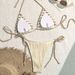 Women's Clothing Sexy Solid Color Bikini Bikini Beach Vacation Swimsuit_ecoleips.com