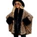 Women's Clothing autumn and winter rex rabbit fur warm thickened cloak shawl coat women_ecoleips.com