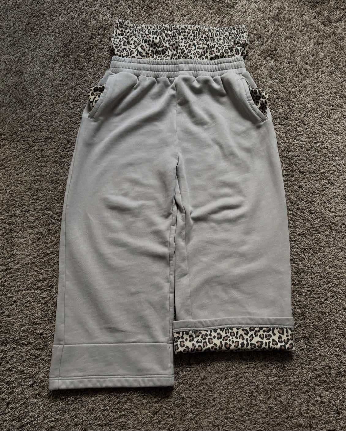 Women's Retro Hip Hop Loose Casual Sweatpants Patchwork Leopard Print Double Waistband European American Street Style Fashion 2025_ecoleips.com