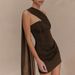 Foreign Trade 2025 Summer New Ribbon Ruched Sexy Hot Girl Strapless Women's Bodycon Mini Dress_ecoleips.com