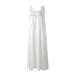 "Elegant Backless Floral Embellished Dress - Strapless, White, A-Line, Long Length, Perfect For Parties & Casual Wear (S-XL)"_ecoleips.com