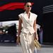 Women's Clothing Suit For Women Fashion Beige Temperament Sleeveless Waist Suit_ecoleips.com
