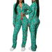 Women's Single-Breasted Blazer & High-Waist Pants Set – Elegant Office Wear, Autumn/Winter Business Casual Outfit (S-XXL, Green)_ecoleips.com
